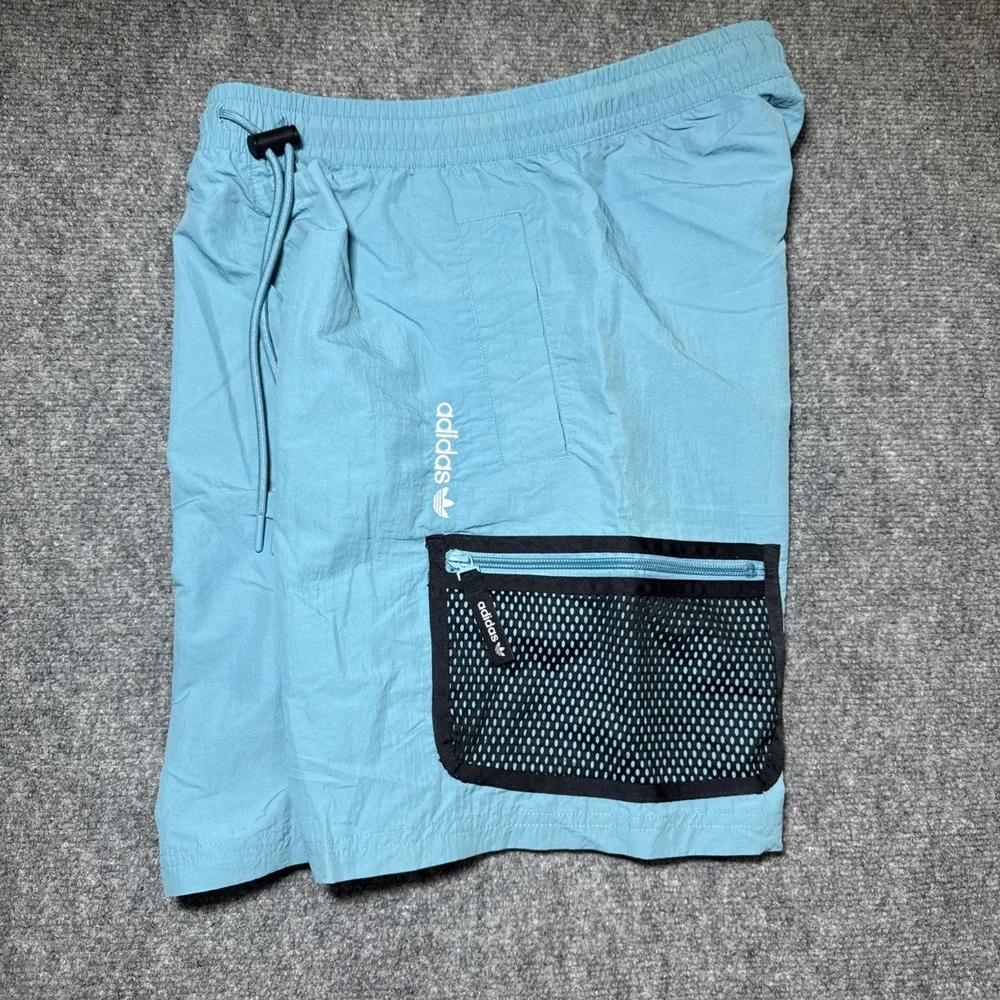 Adidas Adventure Woven Cargo Shorts Hiking‎ Outdoor Gorpcore Light Blue Size S